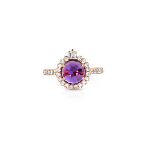 Amethyst and Diamond Ring