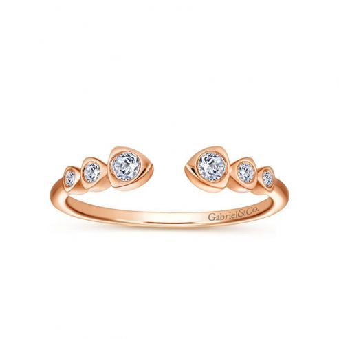 ROSE GOLD AND DIAMOND STACKING BAND